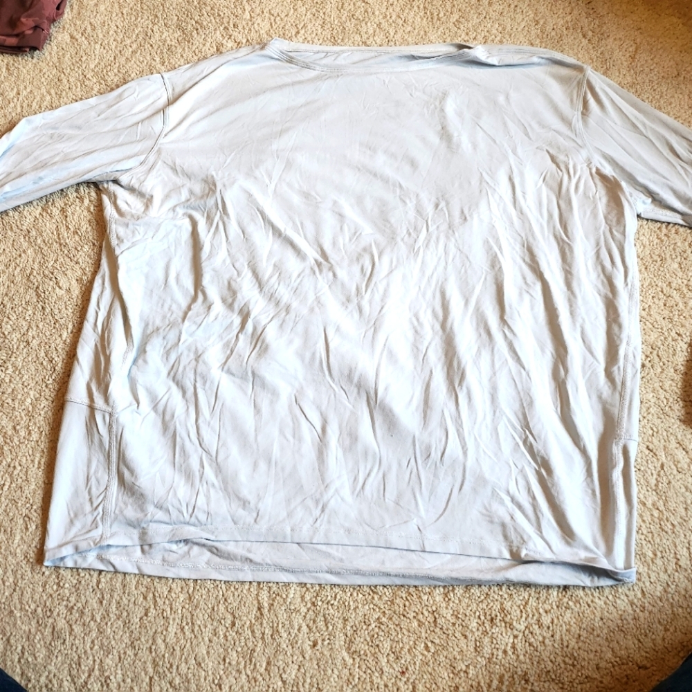 Lululemon White Back in action LS Nulu Size 8